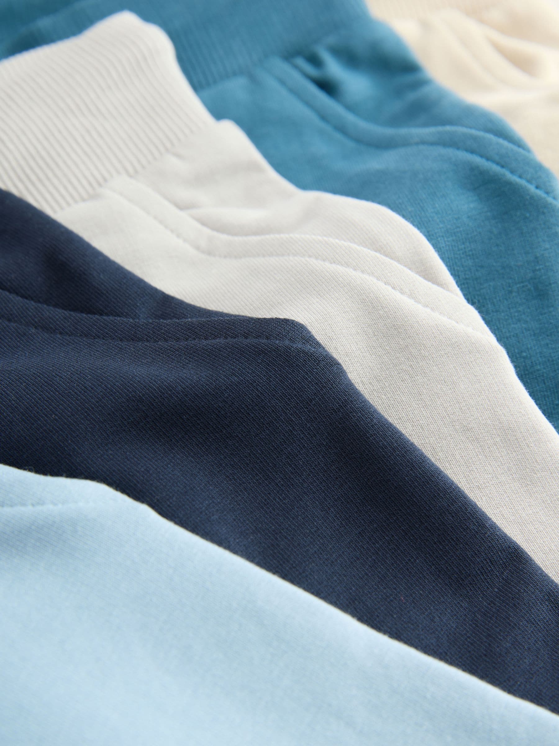 Blauw/Ecru/Marineblauw - Verpakking van 5 joggingbroeken (3mnd-7jr)