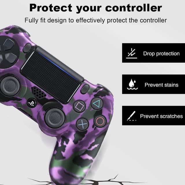 Etui til Sony PlayStation 4 Pro Slim PS4 Anti-Slip Silikone Skin Cover