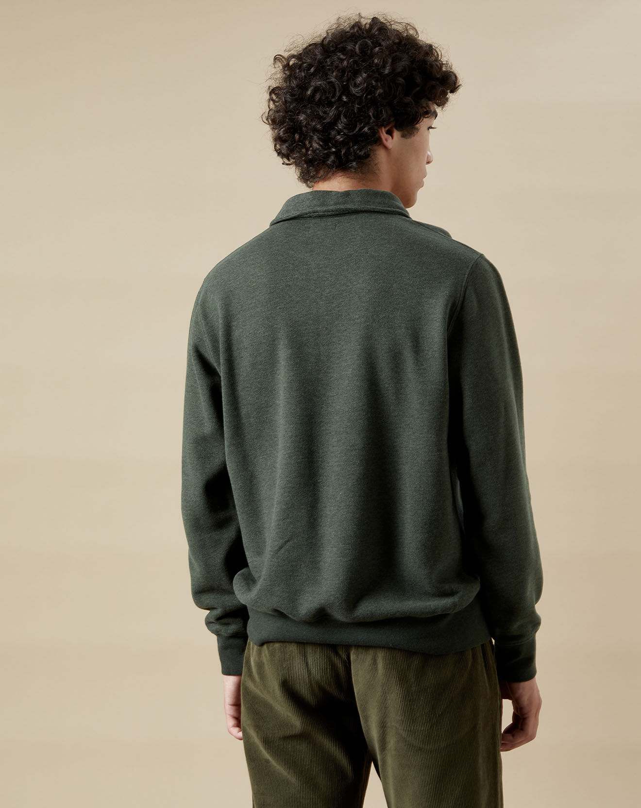 Hartford Sweat polo zipper army