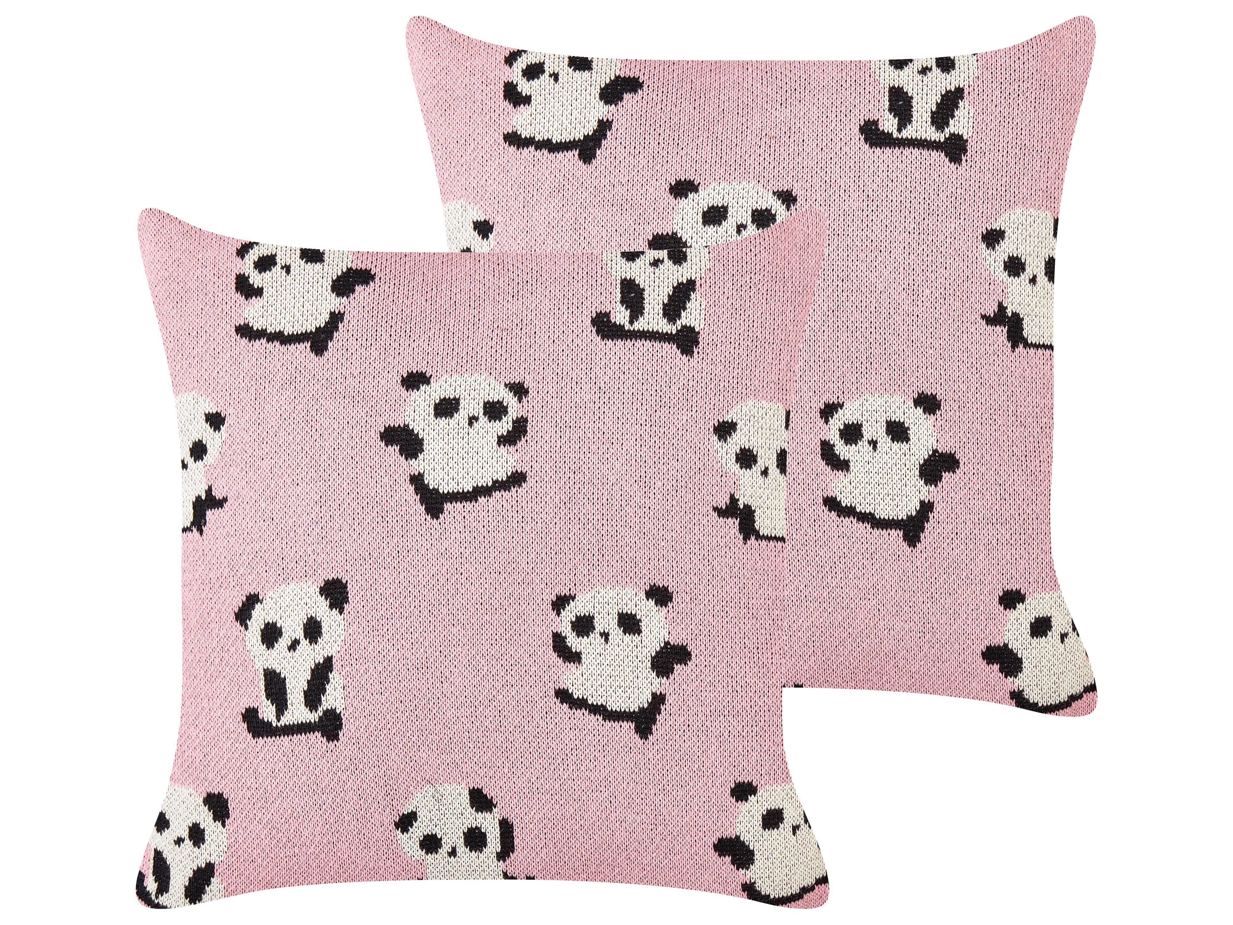 Set van 2 sierkussens TALOKAN Katoen 45 x 45 cm Roze