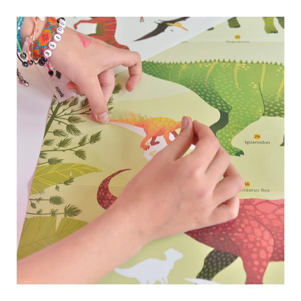 POPPIK Sticker Lernposter Dinosaurier