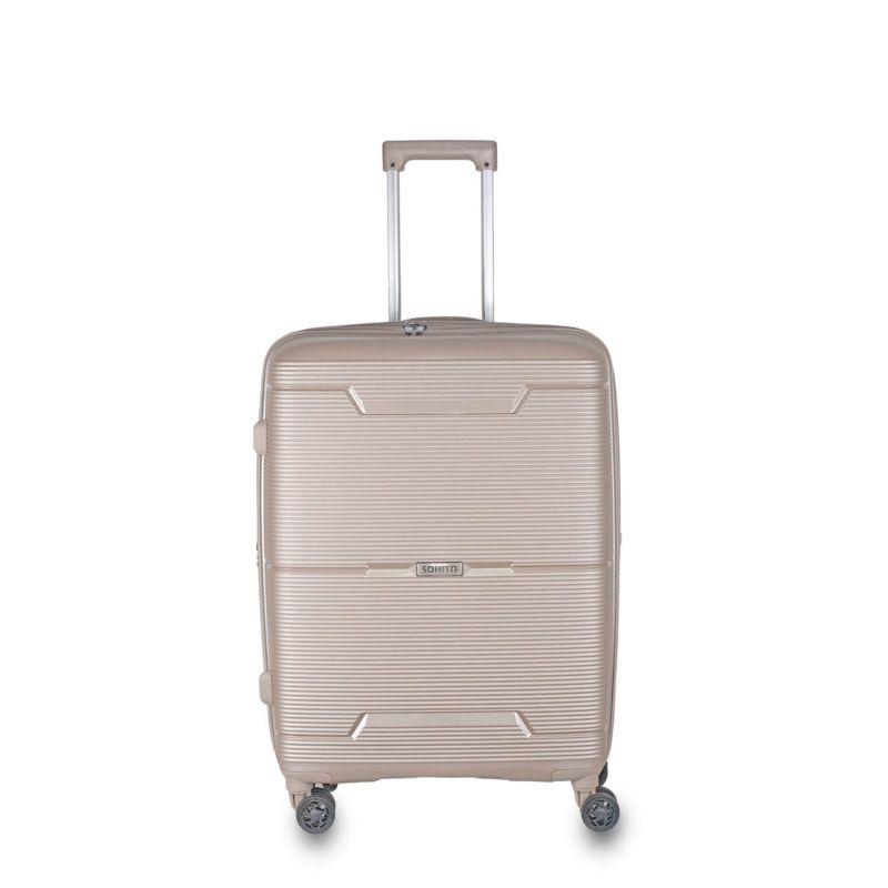 Lot de 3 valises extensibles Haree 55, 67 et 76.5 cm Champagne