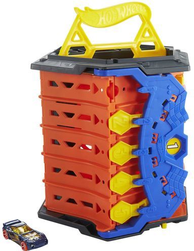 Hot Wheels - HGK41 - Transportkoffer - Kinderspeelgoed - 5-weg Baan met Auto