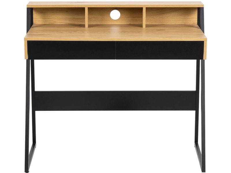 AC Design Tisch Reece, Wildeiche / Schwarz Büroschreibtisch
