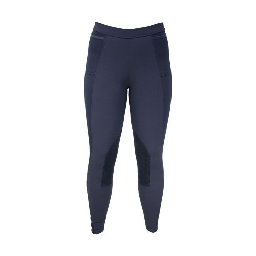 Calça legging Motion para equitação feminina, azul marinho