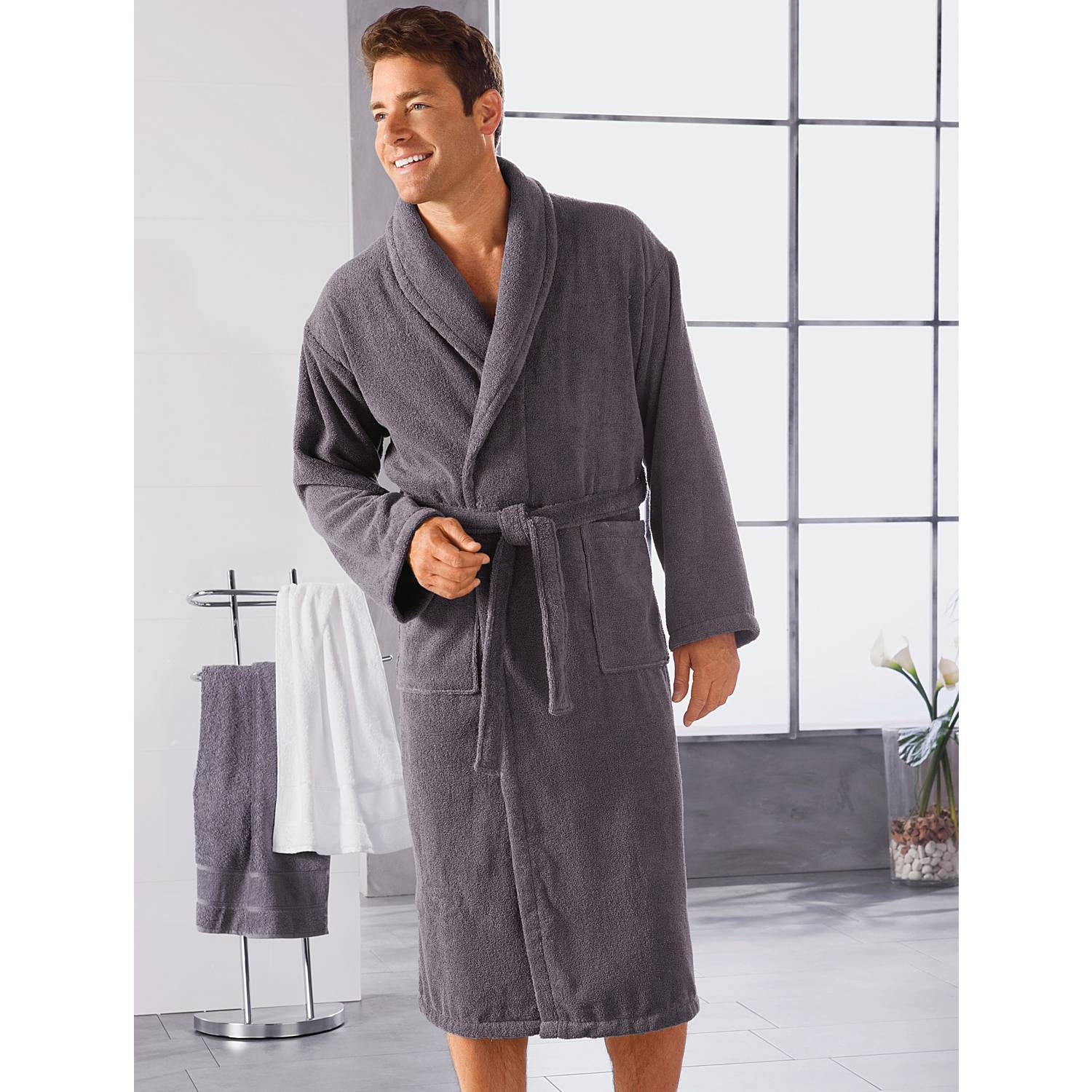Erwin Müller Walk-Frottier Unisex-Bademantel 