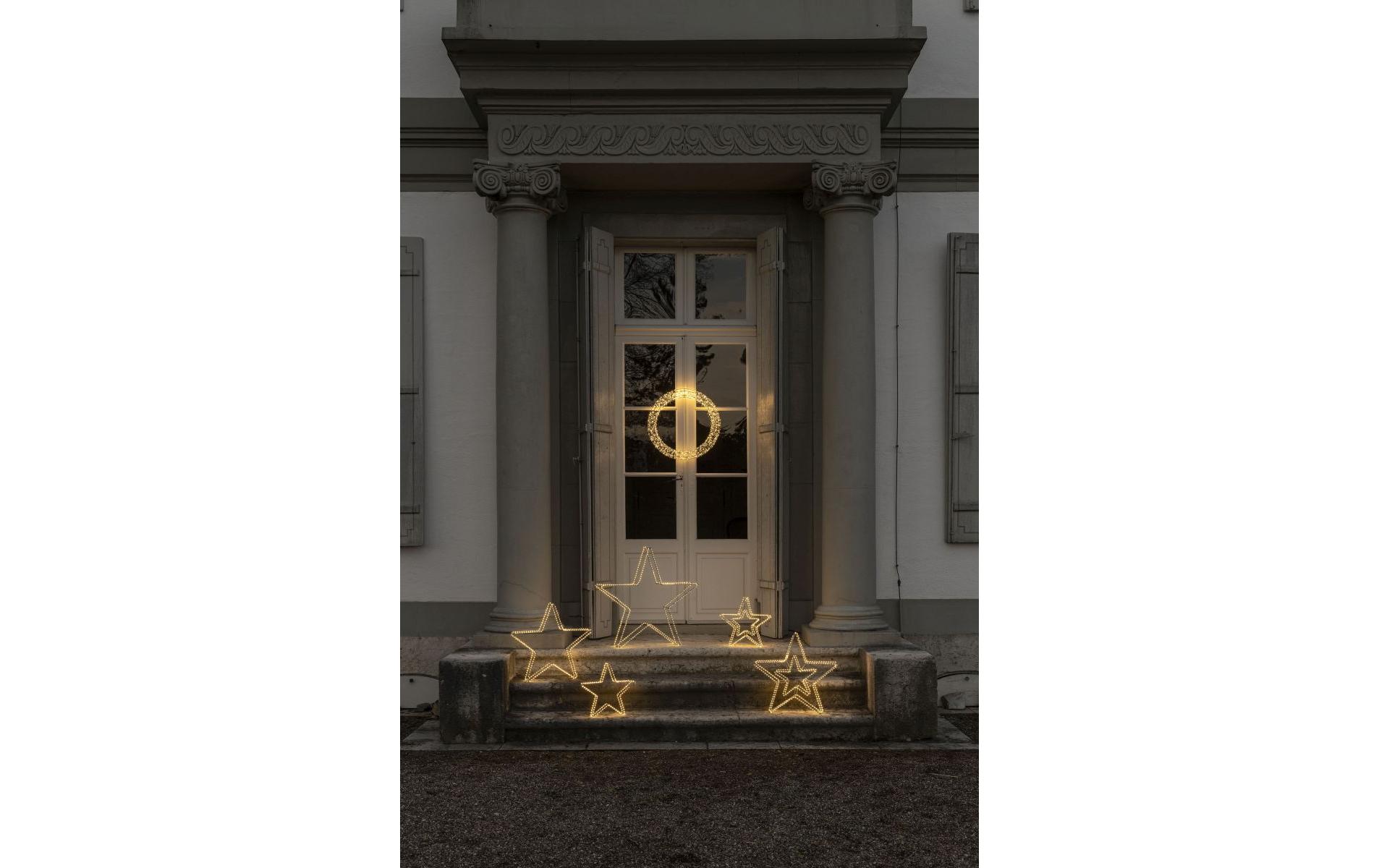 Tischdeko 3D Stern Argento, Ø 38 cmLED Weihnachtsdekoration für den Innen- und Aussenbereich