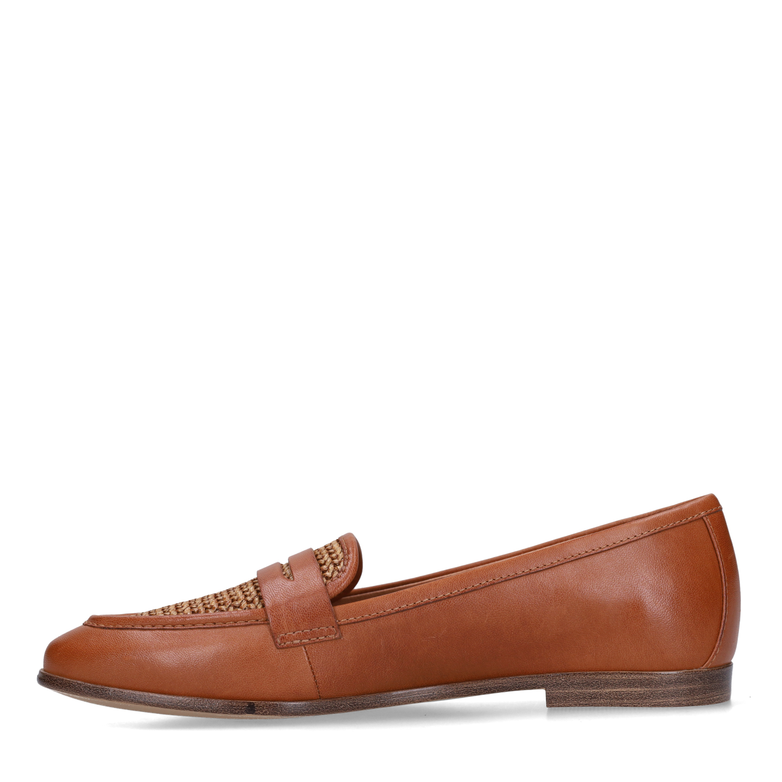 Cognac leren loafers