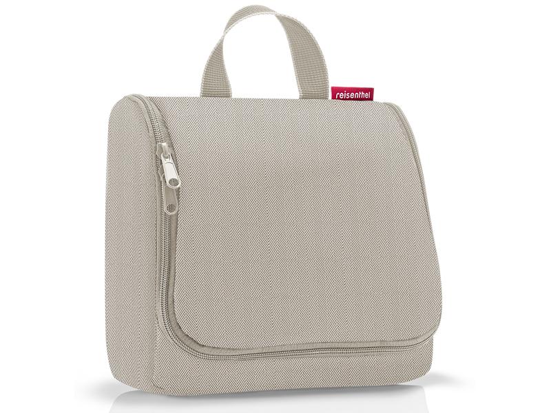 Reisenthel Necessaire Toiletbag Herringbone Sand Kosmetiktasche für alle wichtigen Bad-Accessoires