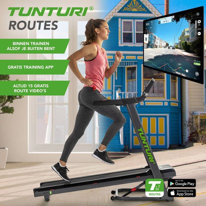 Tunturi - Cardio Fit T40 - Loopband - Zwart - Ergonomisch Ontwerp