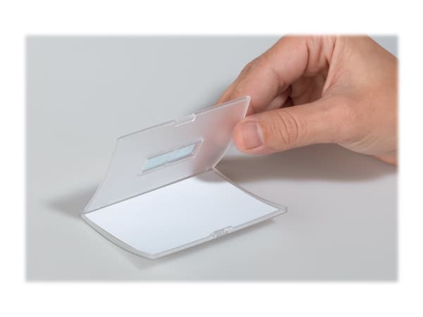 DURABLE CLICK FOLD - Navneskilt - for 40 x 75 mm - magnet - gjennomsiktig (en pakke 10)