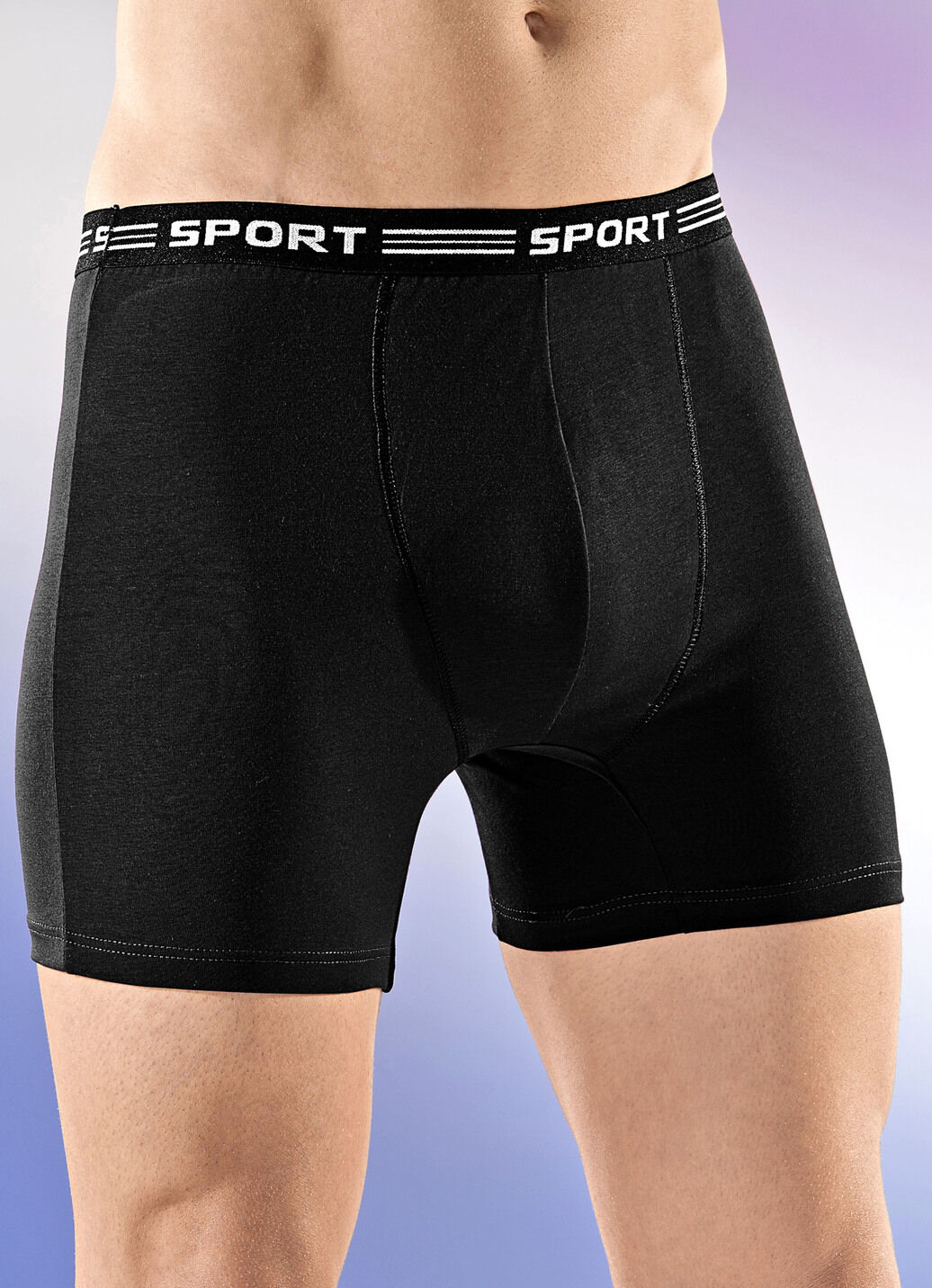 Viererpack Pants aus Feinjersey, uni bunt