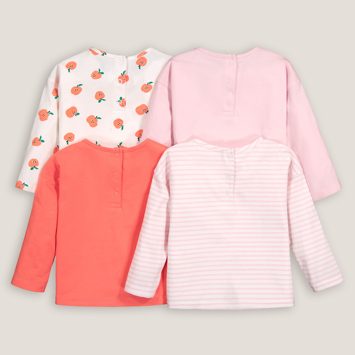 COLEÇÃO LA REDOUTE<br>Conjunto de 4 camisetas de manga comprida