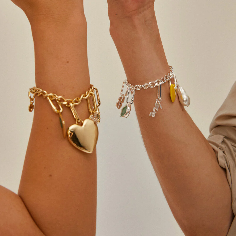 PILGRIM  Charm big heart - forgyldt