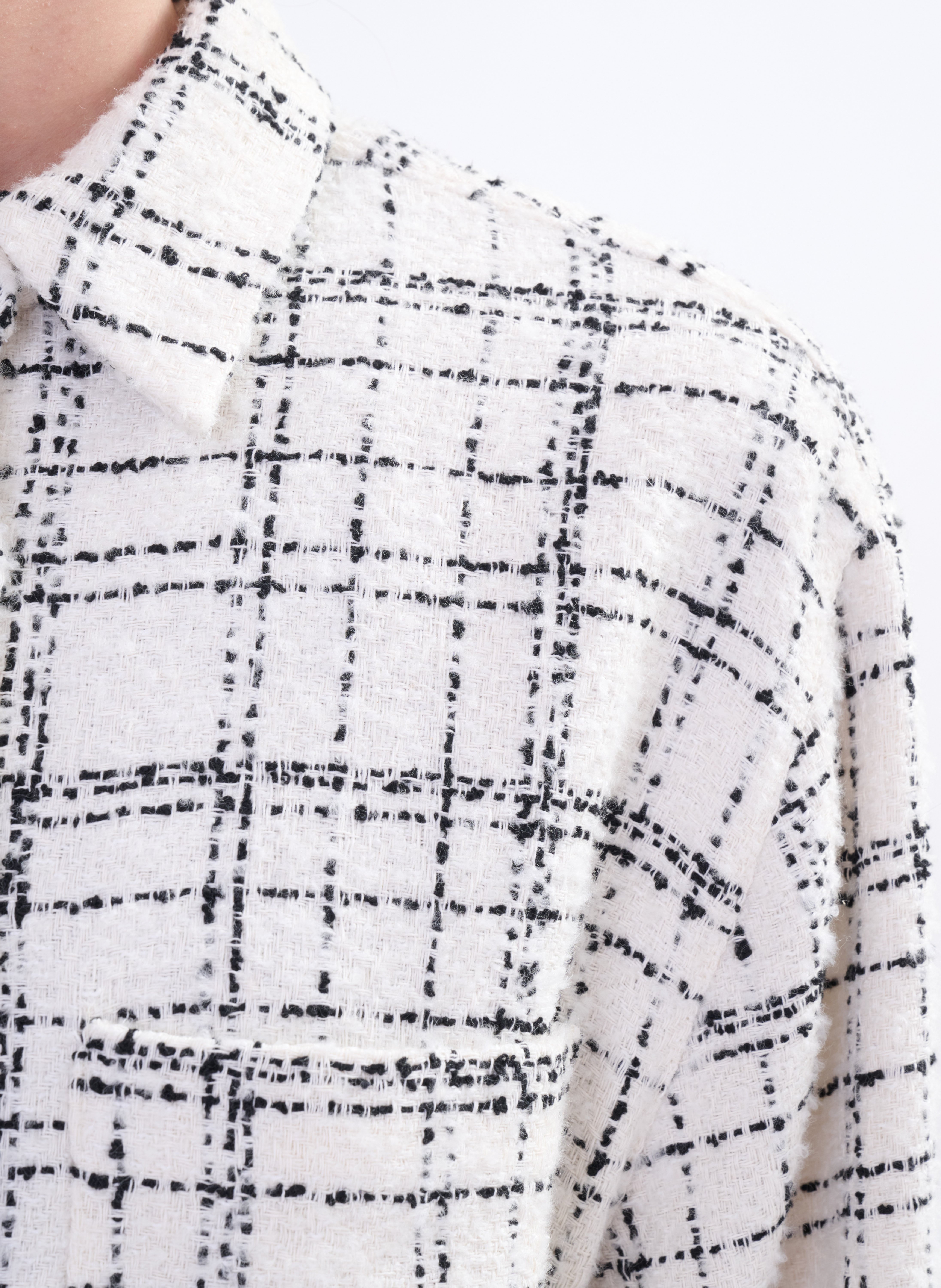 ZUNNY - Chemise col classique en coton mélangé | Noir
