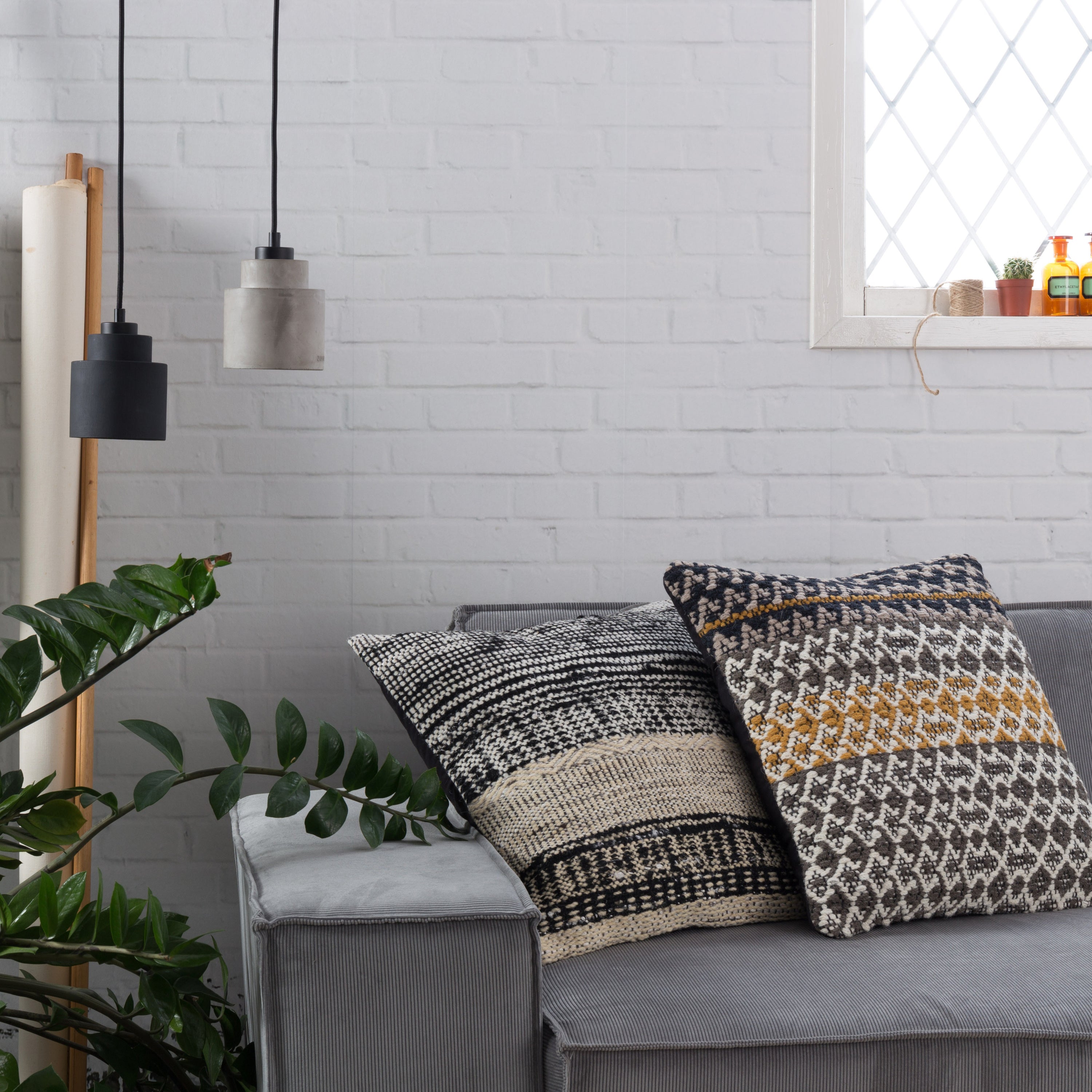 Zuiver Left Hanglamp Beton - Zwart