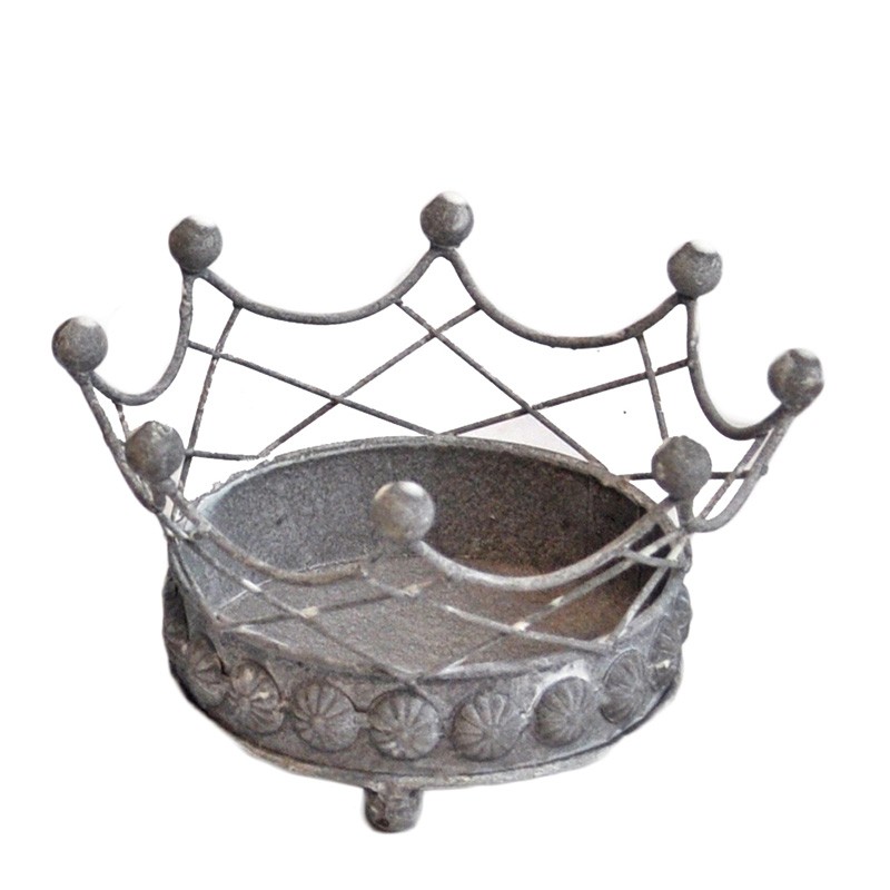 Petit cache pots fleurs couronne 10x16cm