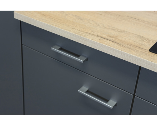 Flex Well keukenblok met apparatuur Tiago 210 cm basaltgrijs mat gedemonteerd omkeerbaar 00011948