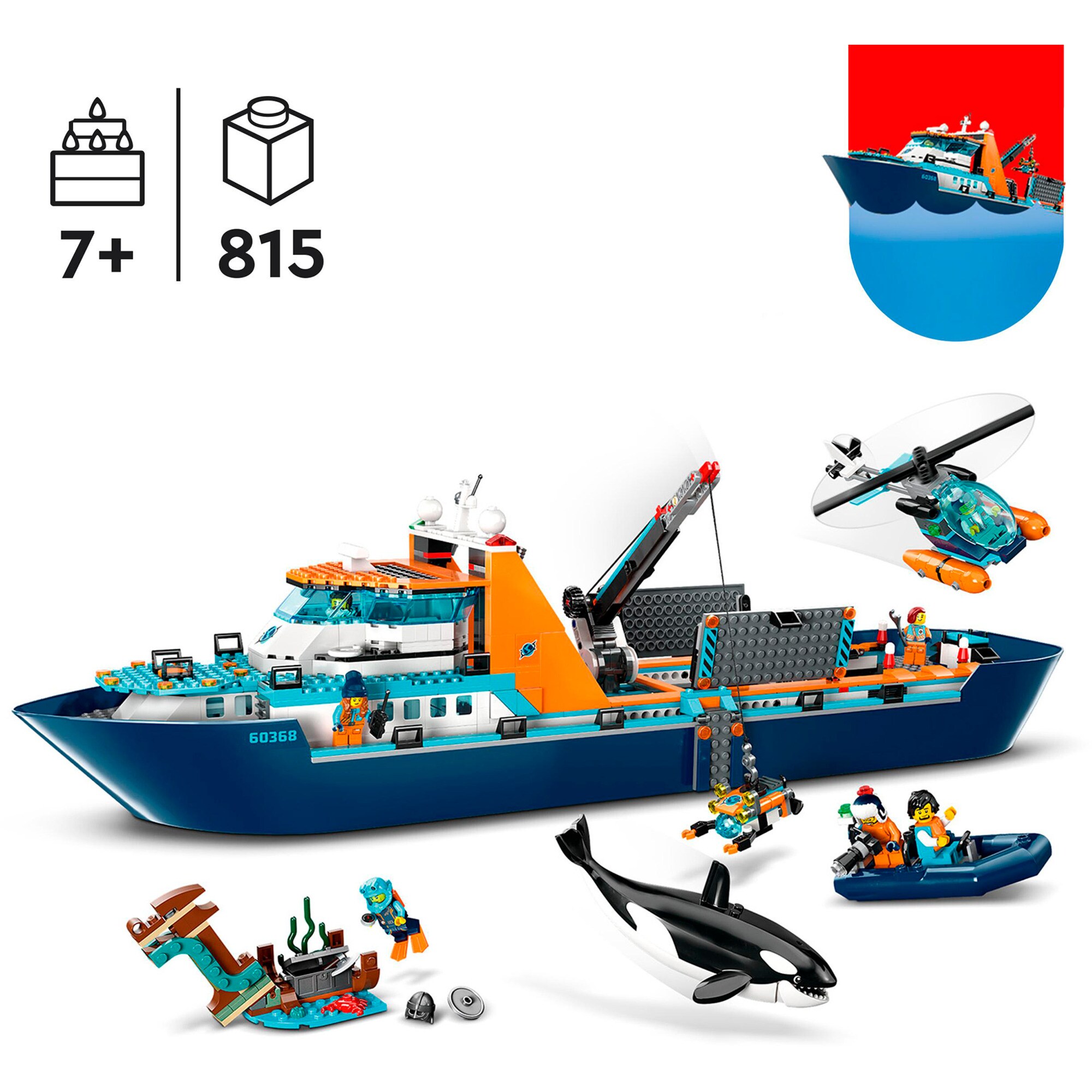 LEGO Konstruktionsspielzeug City Arktis-Forschungsschiff