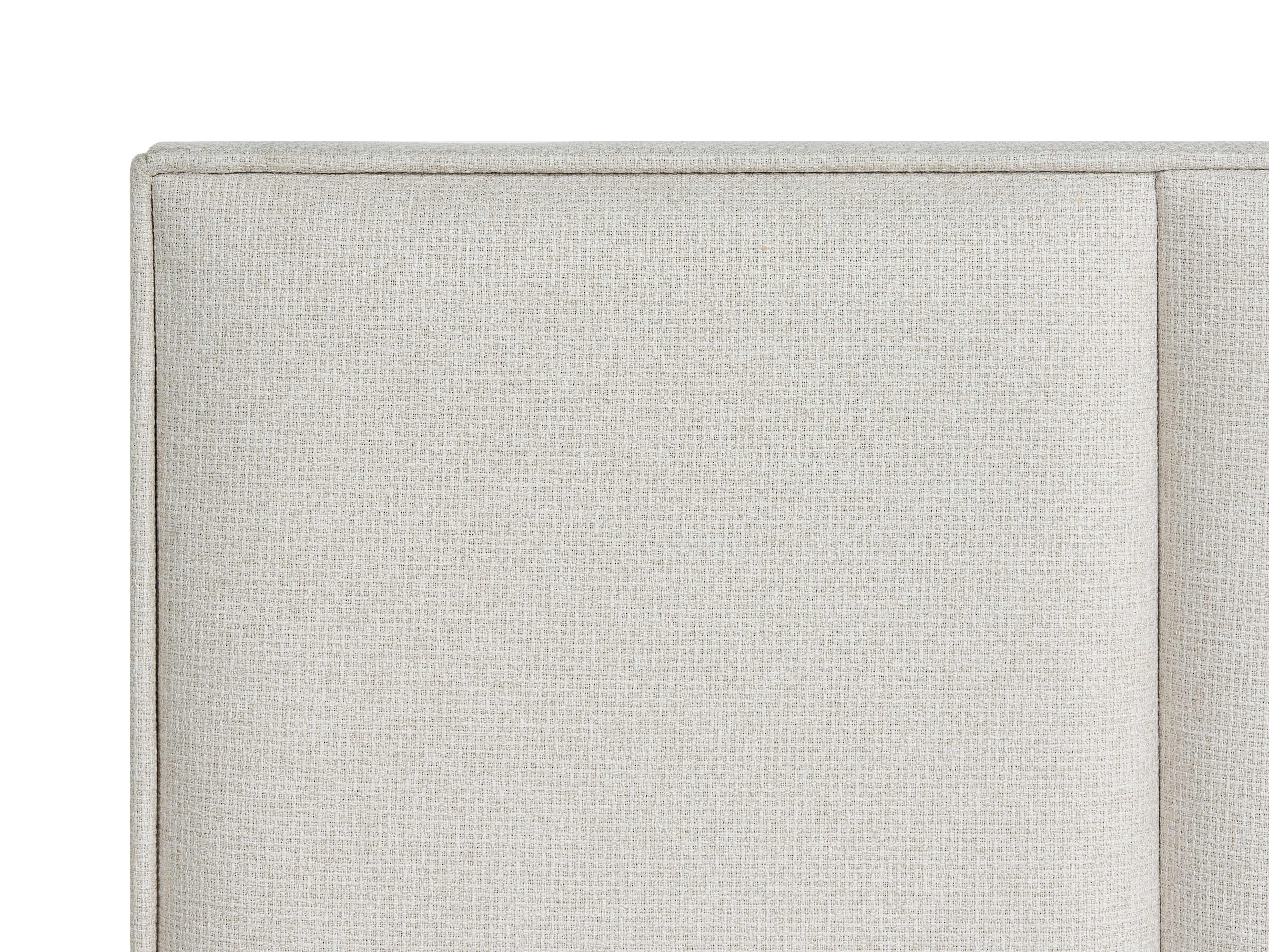 Boxspring met opbergruimte Stof BARONET 180 x 200 cm Gebroken wit