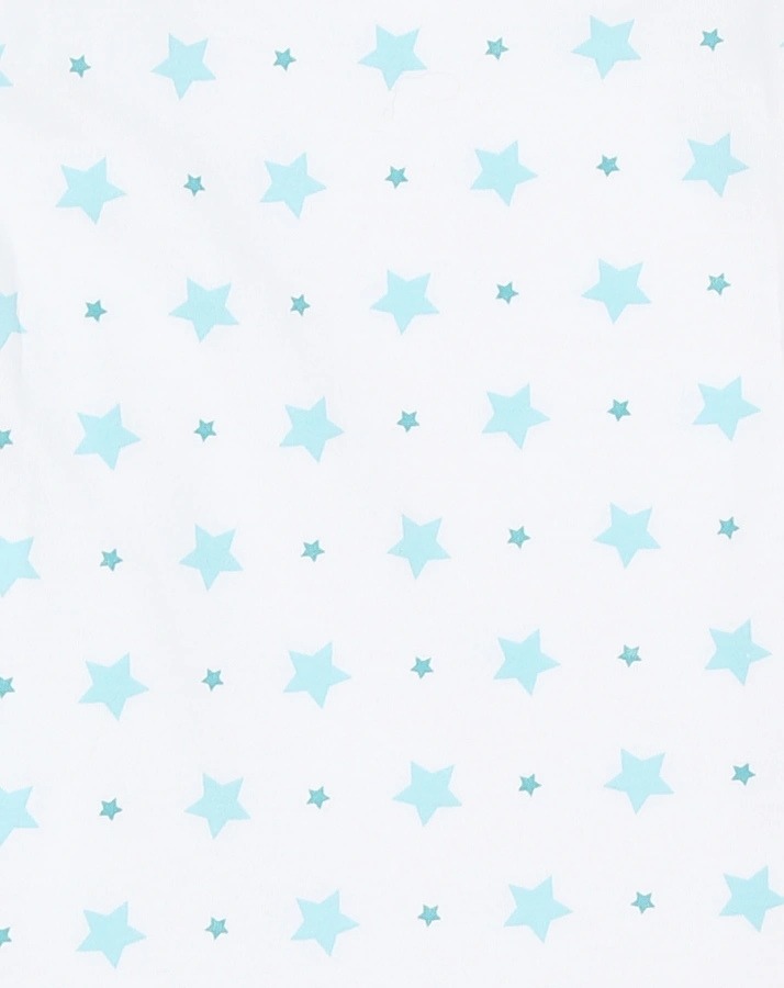 Jersey-Unterziehsack BabyNest® STARS in weiß/mint