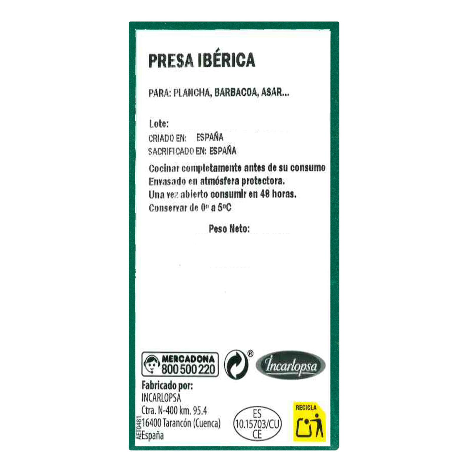 presa de porc ibérique