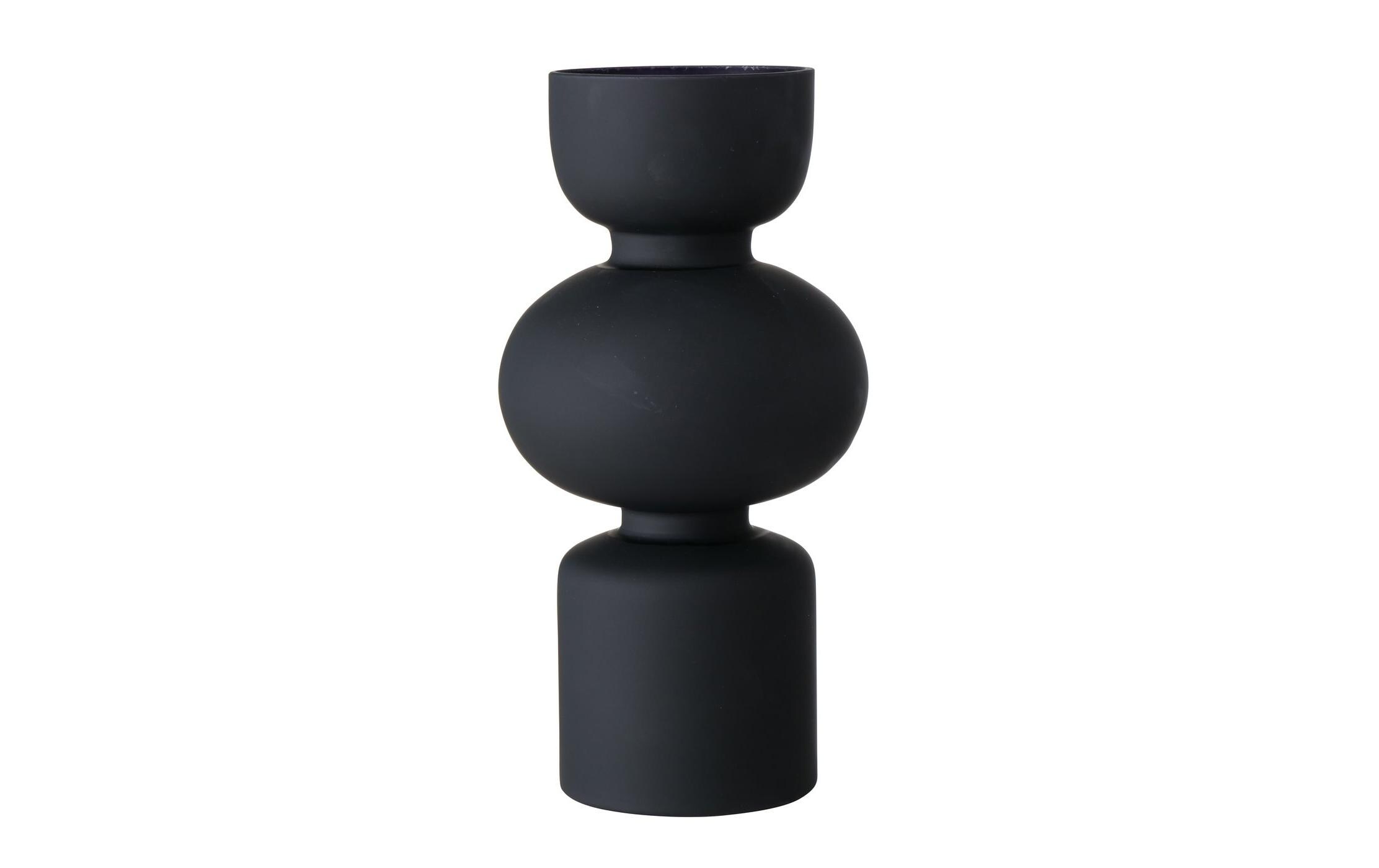Vase Nelika 29 cm, Schwarz mattBauchige Blumenvase