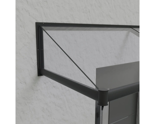 ARON Luifel Aanbouw Design Nancy Gelaagd Veiligheidsglas 150x80 cm Antraciet