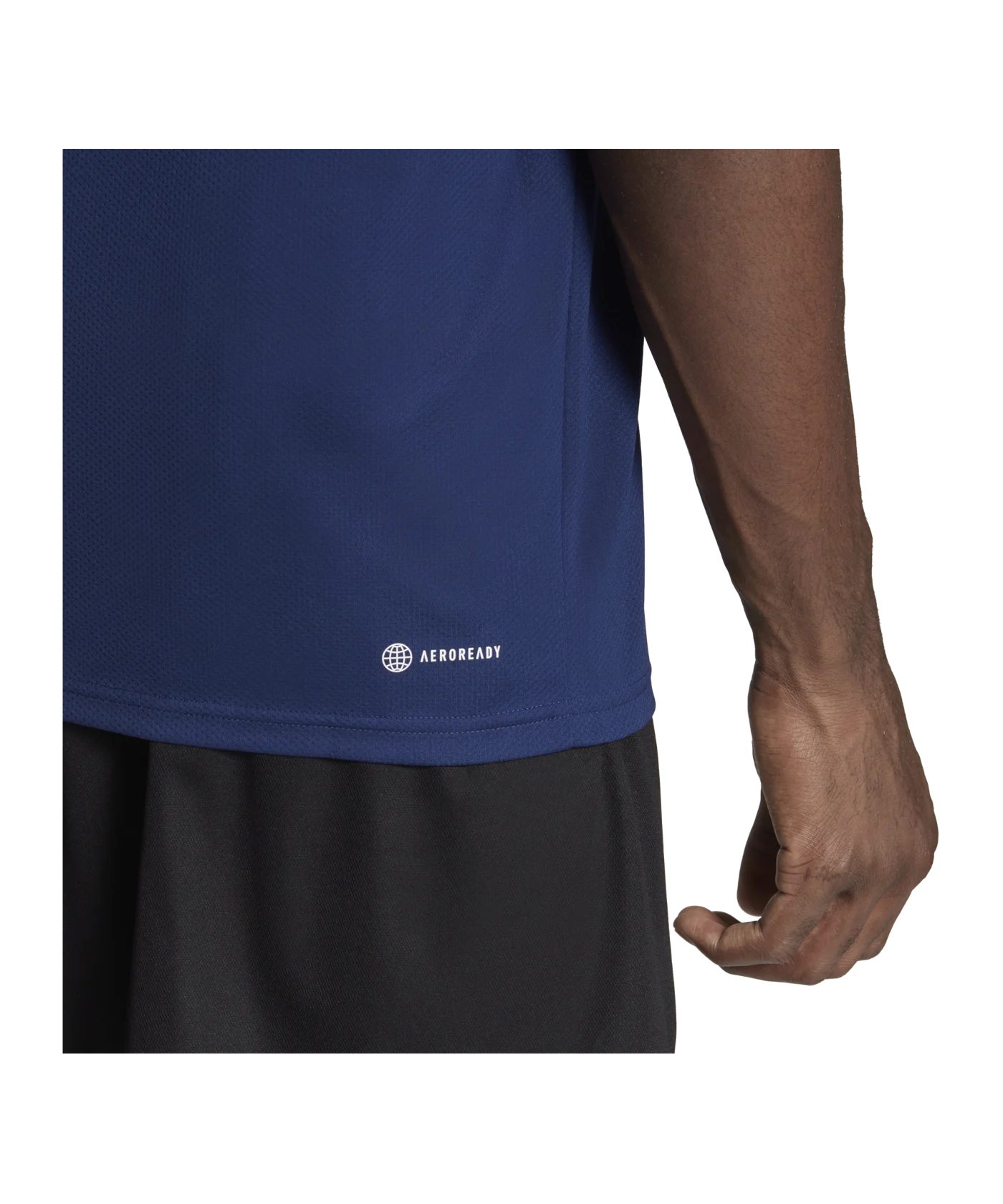 adidas Base 3-Stripes T-Shirt Blau Weiss