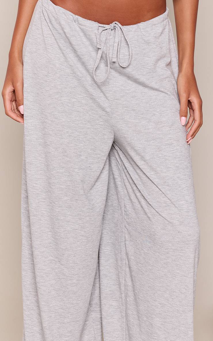 Gris Chiné Pantalon Tall En Jersey À Jambes Bouffantes Avec Chevilles Resserrées