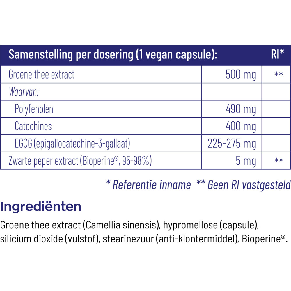 Vitakruid Groene Thee & Bioperine 60 vegacapsules