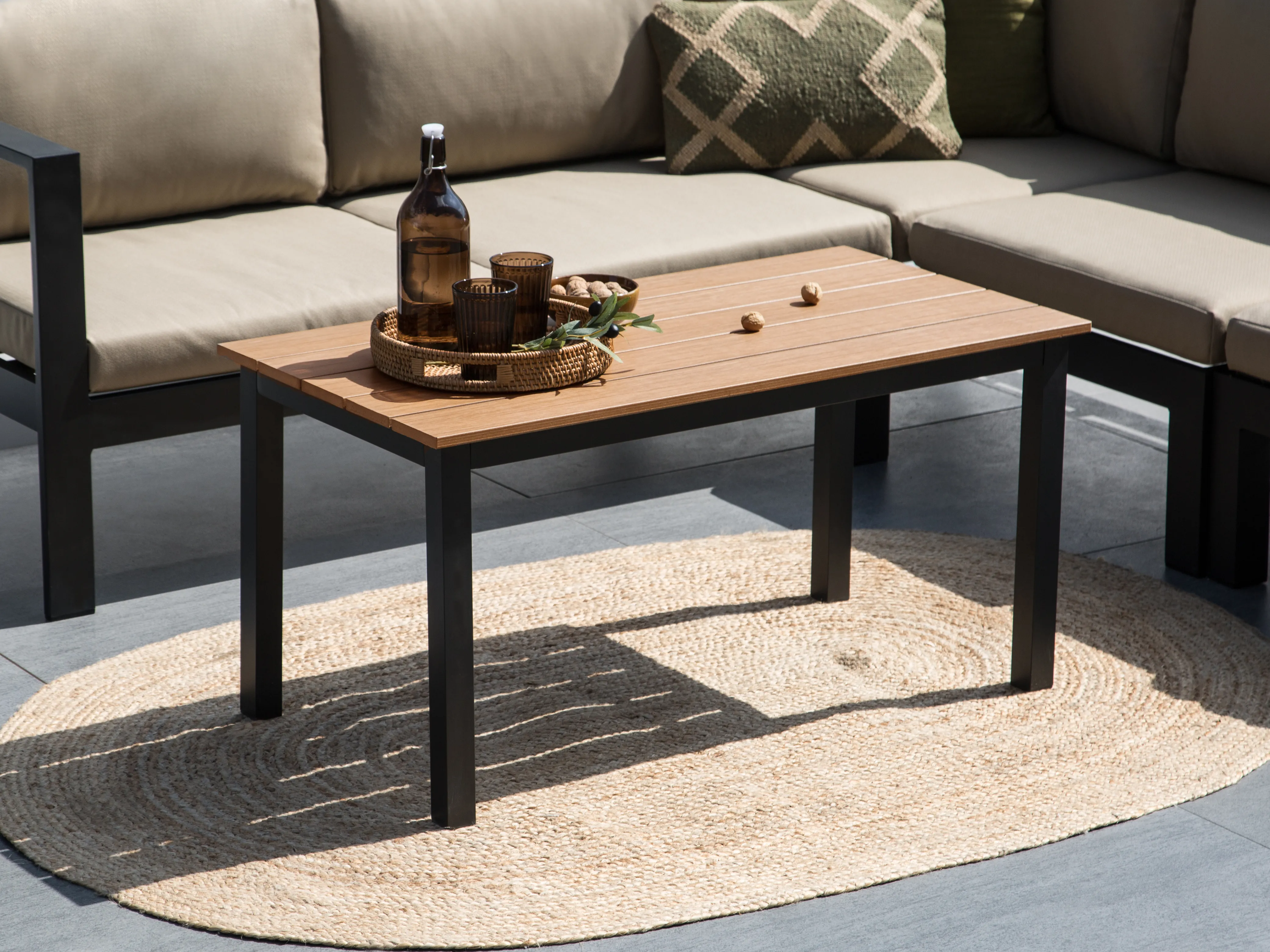 Tuin eettafel MESSINA 100 cm 52 cm Zwart