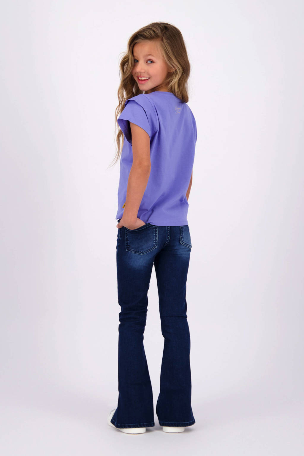 Vingino flared fit jeans dark blue denim