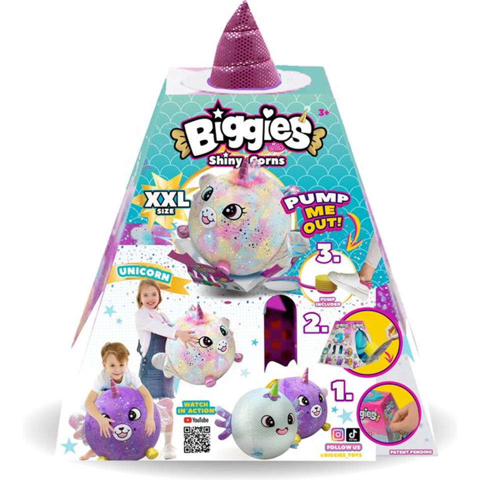 Gear2Play Biggies draak opblaasbare pluchen knuffelbal