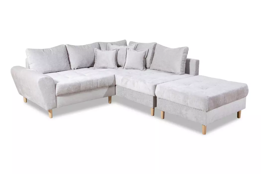 Ecksofa mit Hocker Rice