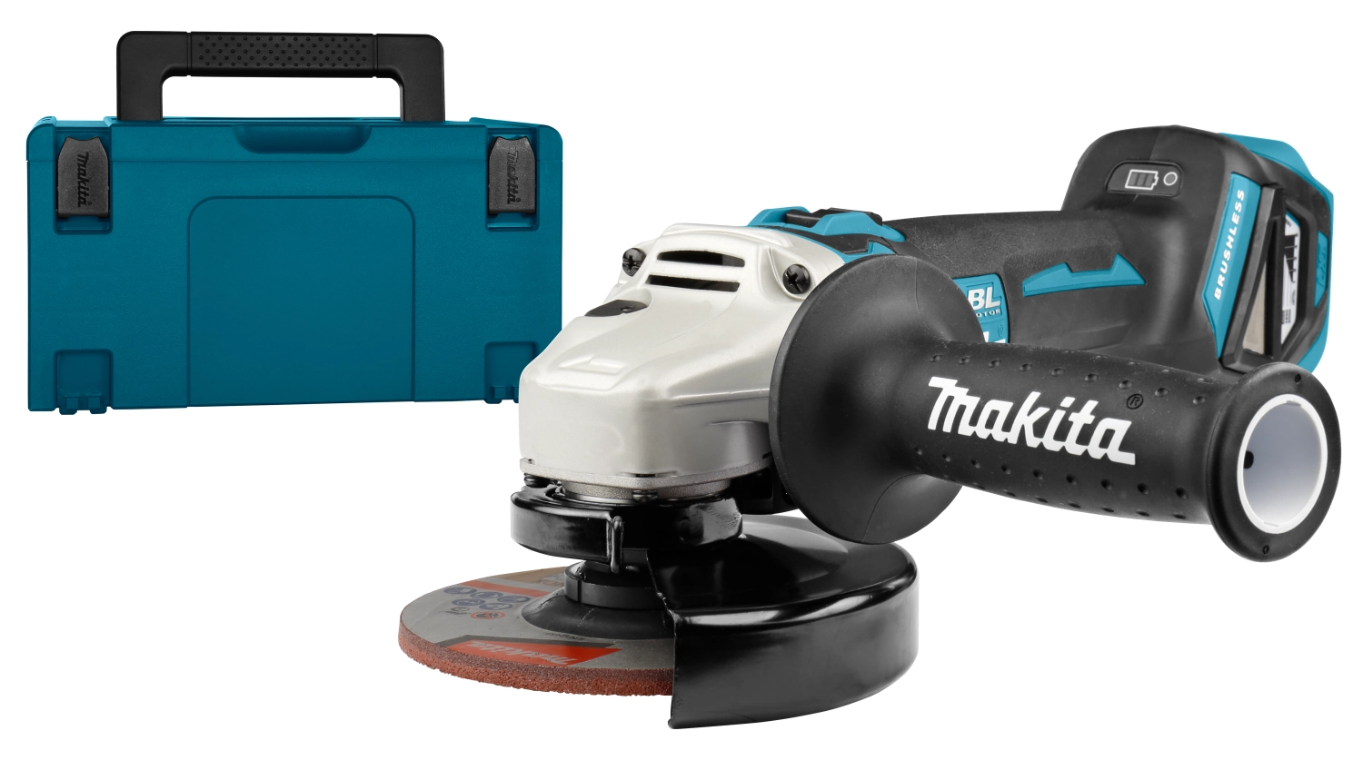 Makita DGA511ZJ 18V Li-Ion accu haakse slijper body in Mbox - 125mm - koolborstelloos