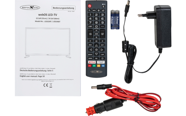 Reflexion LED Smart TV webOS LED24IBT 24 Zoll mit DVB-S2/C/T2 HD Tuner mit Bluetooth