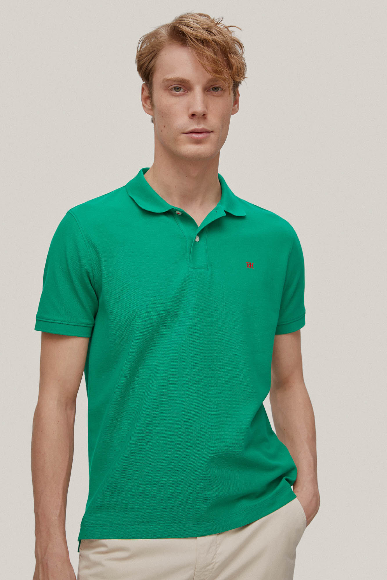 Camisa polo com logotipo - Verde