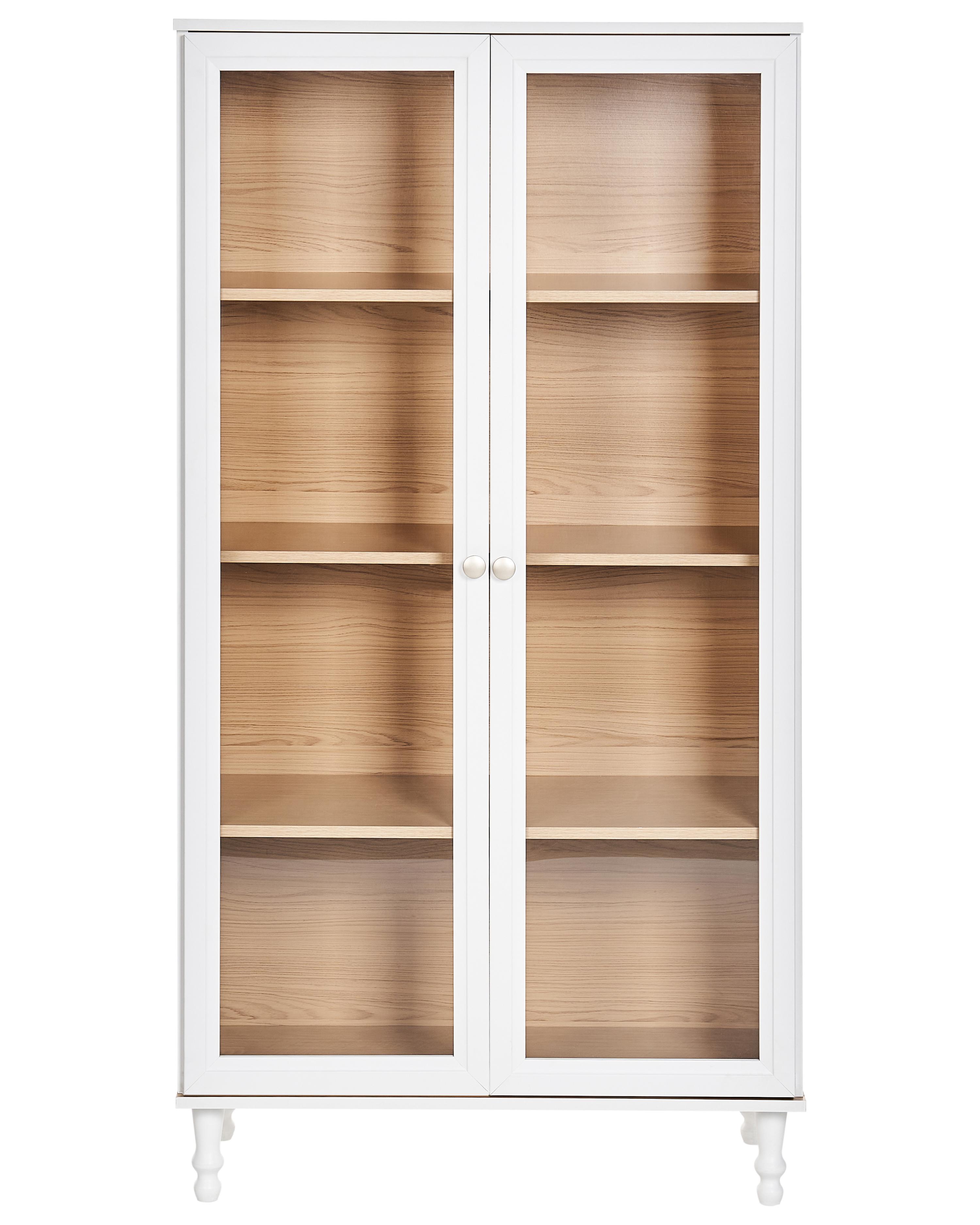 Glazen vitrinekast TINGLEDALE 80 cm Wit