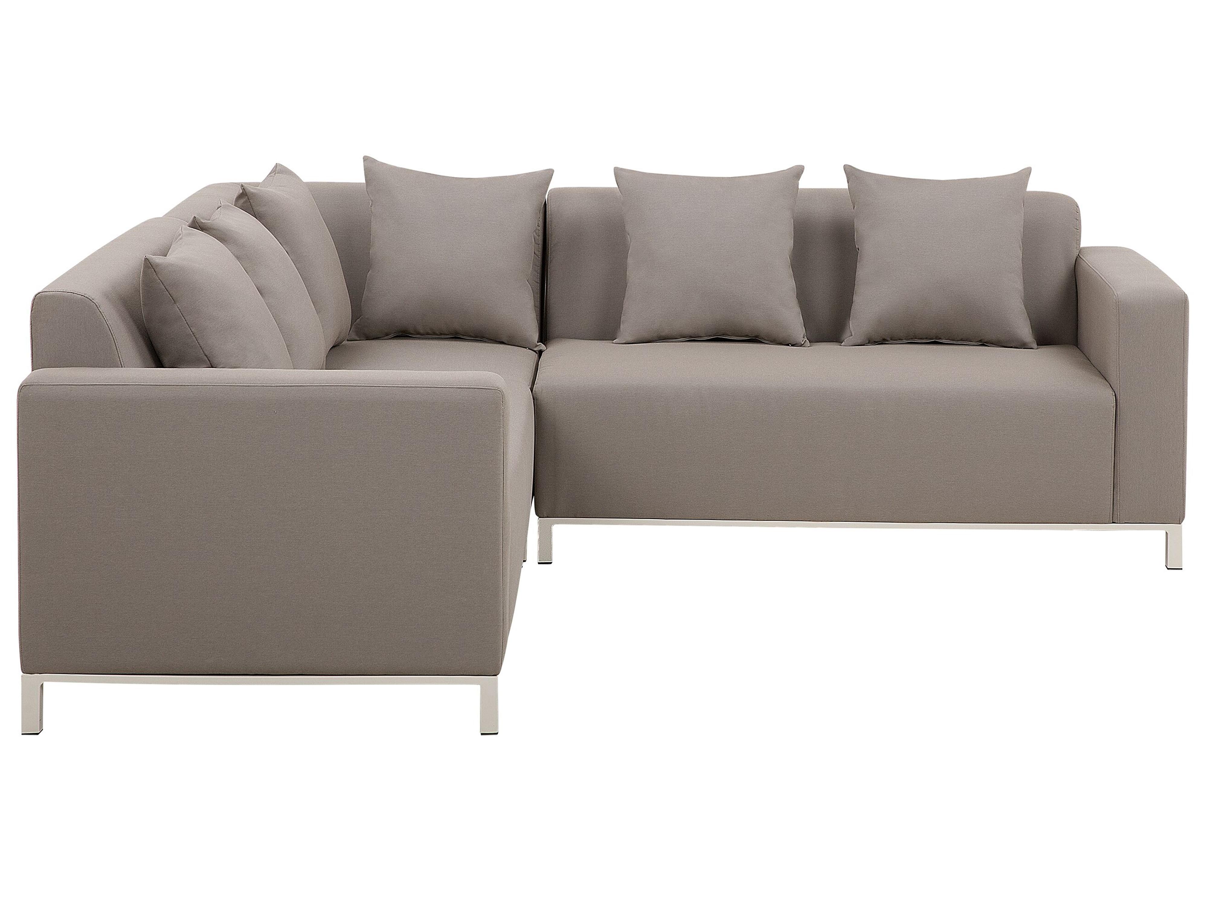 Tuin hoekloungeset met tafel 5-zits BELIZE rechtszijdig modulair Beige