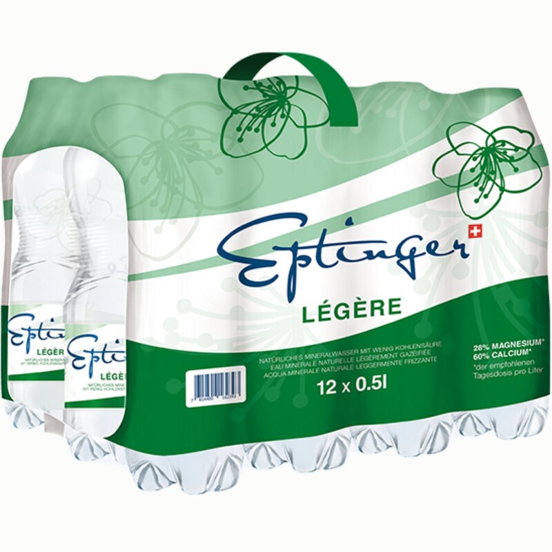 Eptinger Wasser Grün, wenig Kohlensäure, 50 cl, 12 Stück