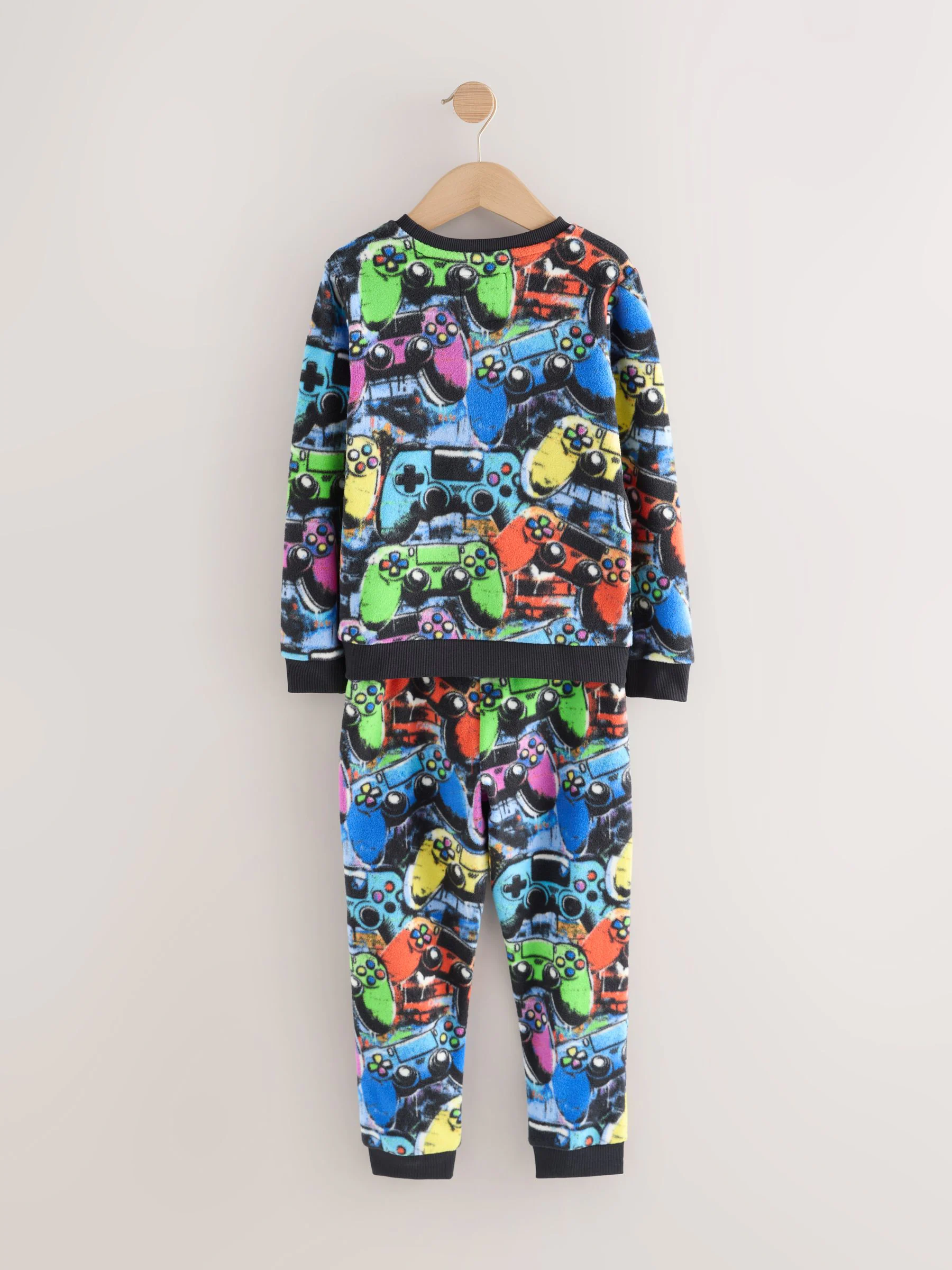 Meerkleurig - Enkele behaaglijke fleece pyjama (3 - 16 jr)