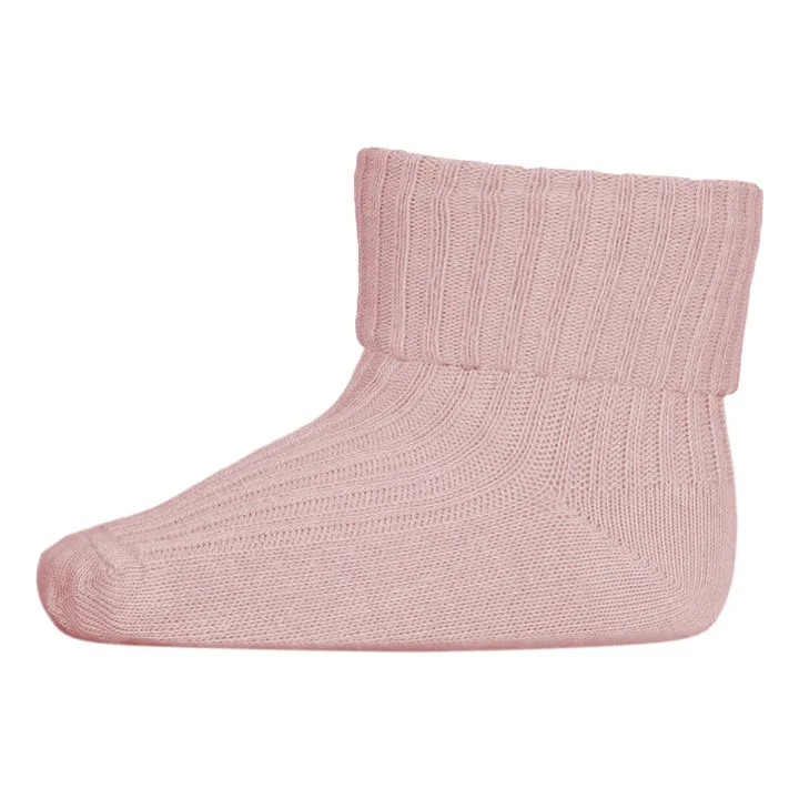 Mp Denmark Chaussettes Rib en coton | Rose chiné