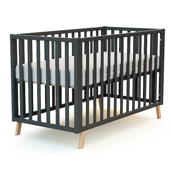 Confort Lit Evolutif en bois   Gris Graphite        60 x 120 cm   de               AT4
