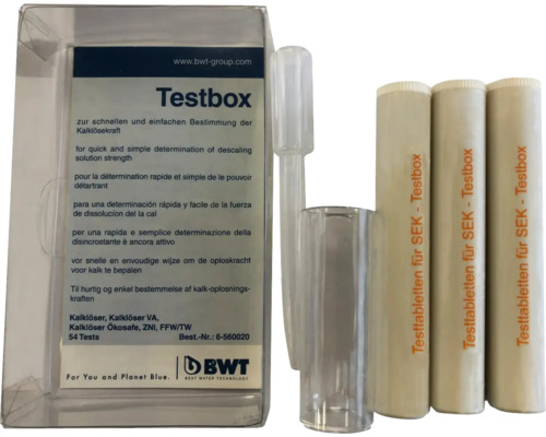 BWT watertester SEK testbox voor bepaling van het kalkverwijderingsvermogen 60003