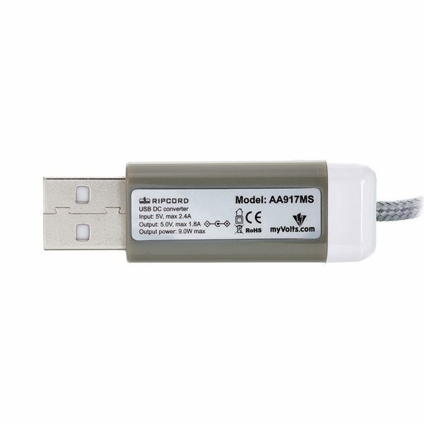 myVolts Ripcord 5V DC 3.5mm OD