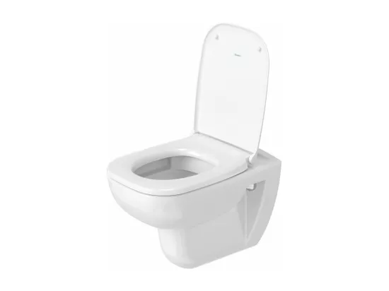 WC suspendu sans bride DURAVIT D-code avec abattant frein de chute synthétique