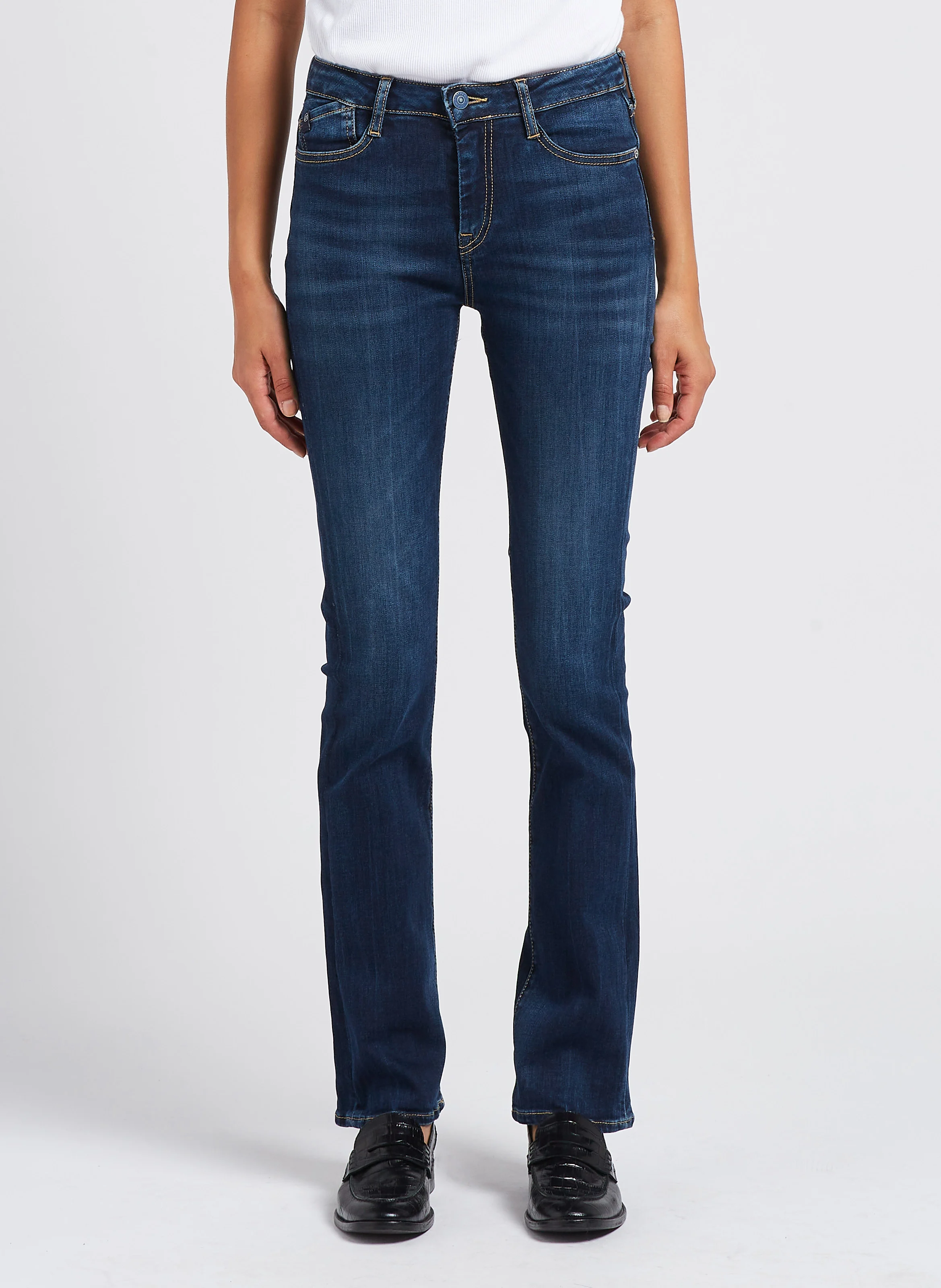 POWER B - Jean bootcut taille mi-haute | Bleu