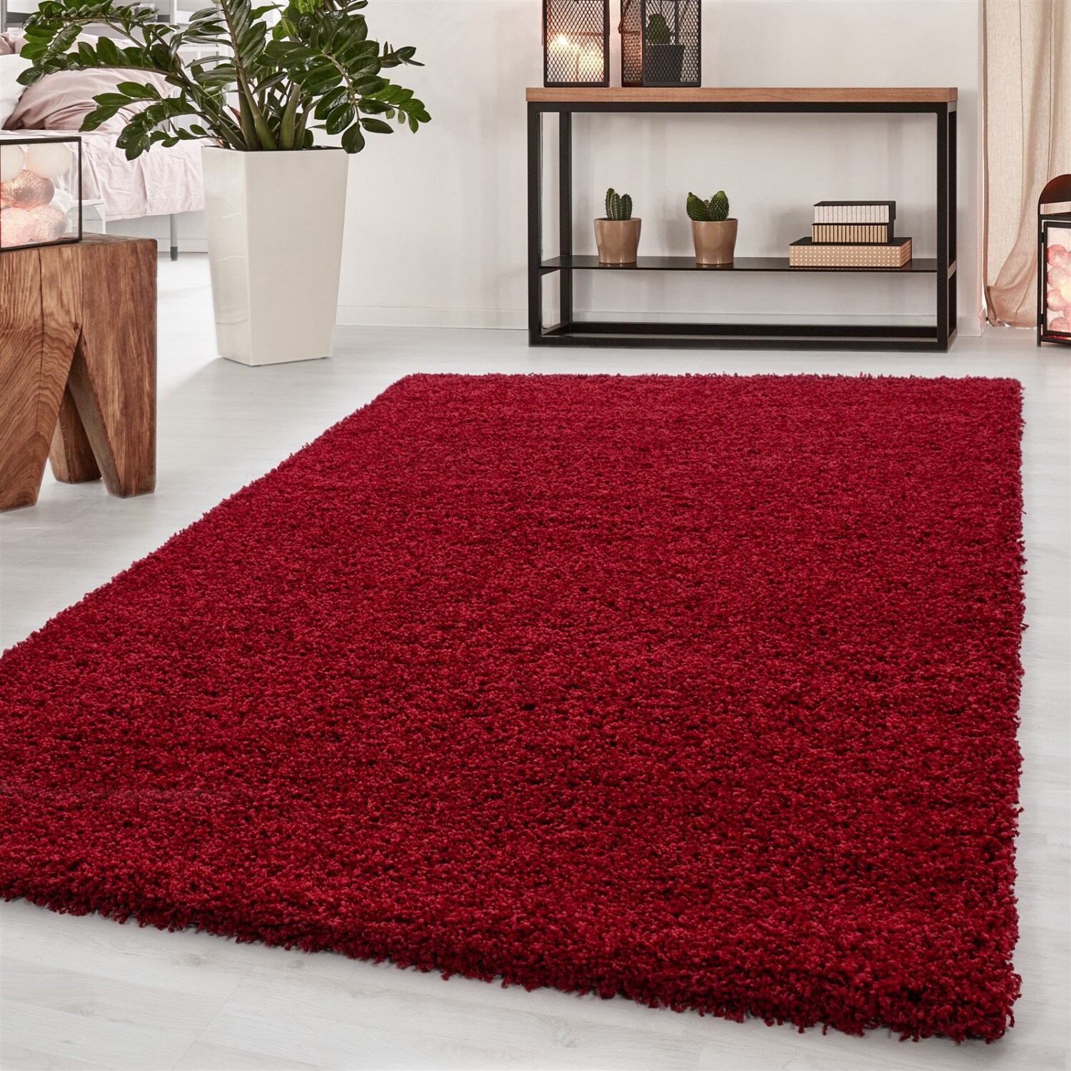 Hochflor Teppich Flauschiger Langflor, Shaggy, Rechteckig, ca. 50 mm Florhöhe