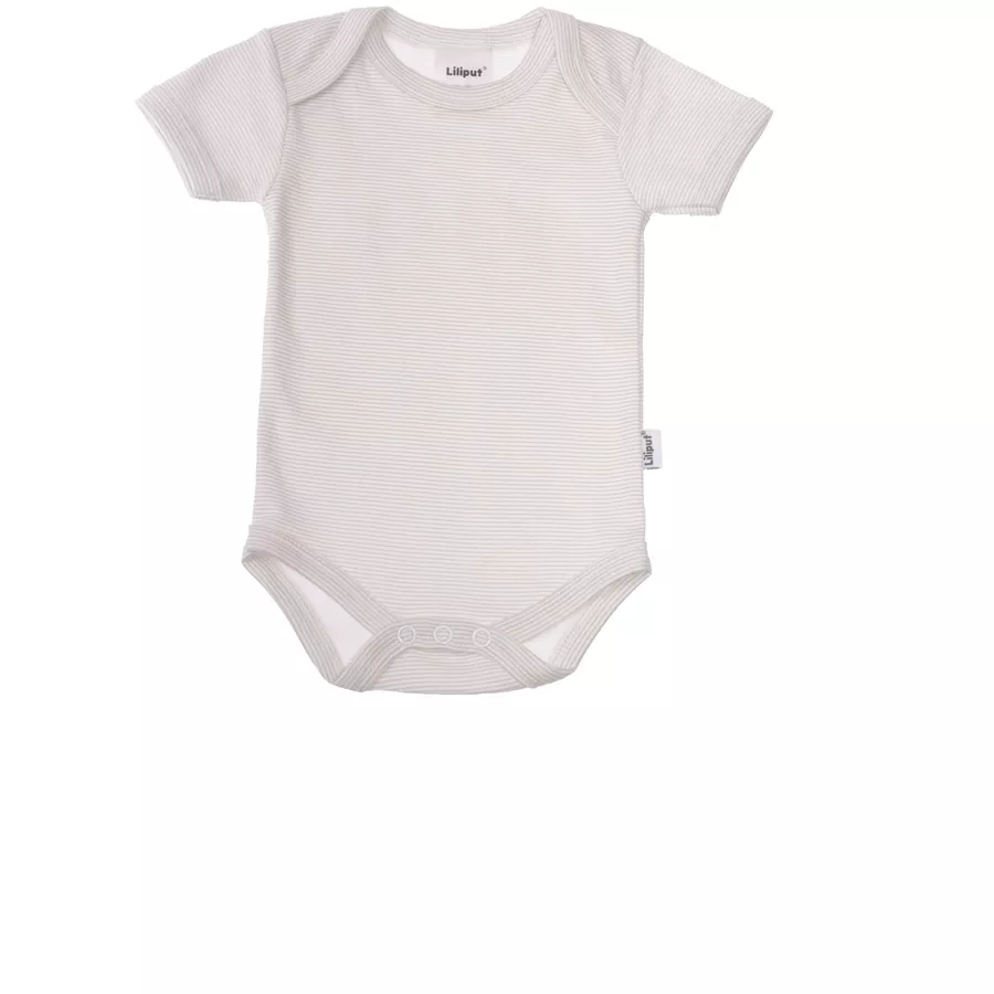Liliput Kurzarm-Body Grau Gestreift grau gestreift